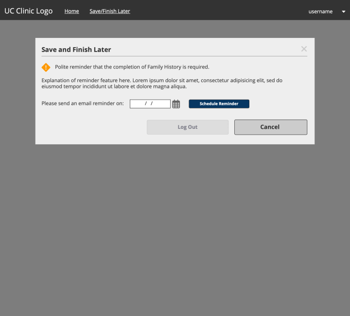 Athena > Wireframe > Save and Finish Later Feature