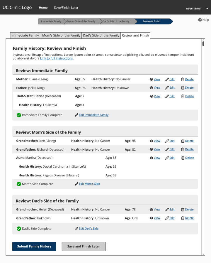 Athena > Wireframe > Review and Finish