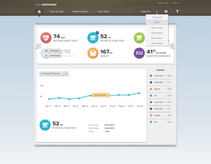 Open Outcomes > Patient Dashboard