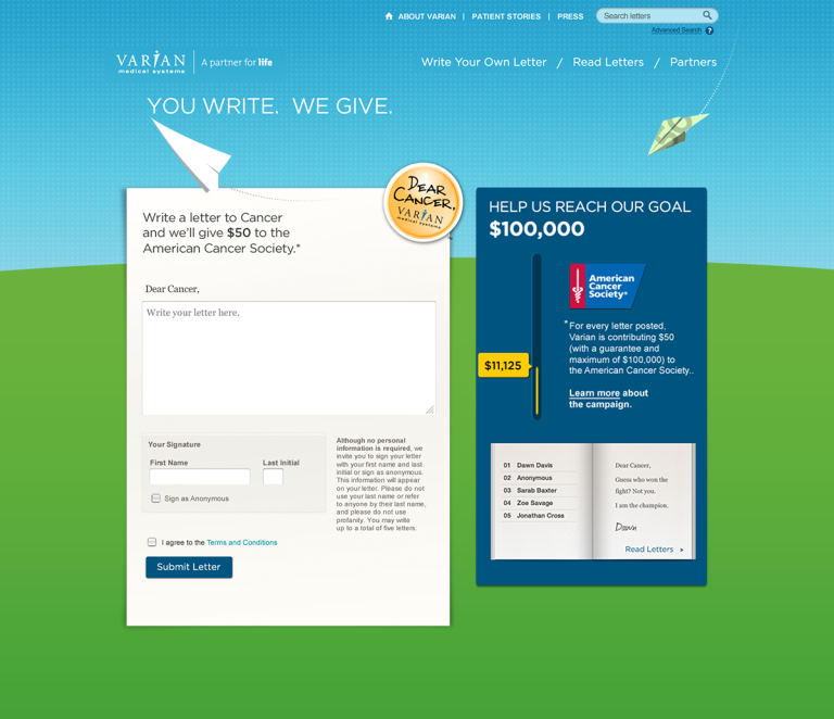 Varian > Dear Cancer > Website > Homepage